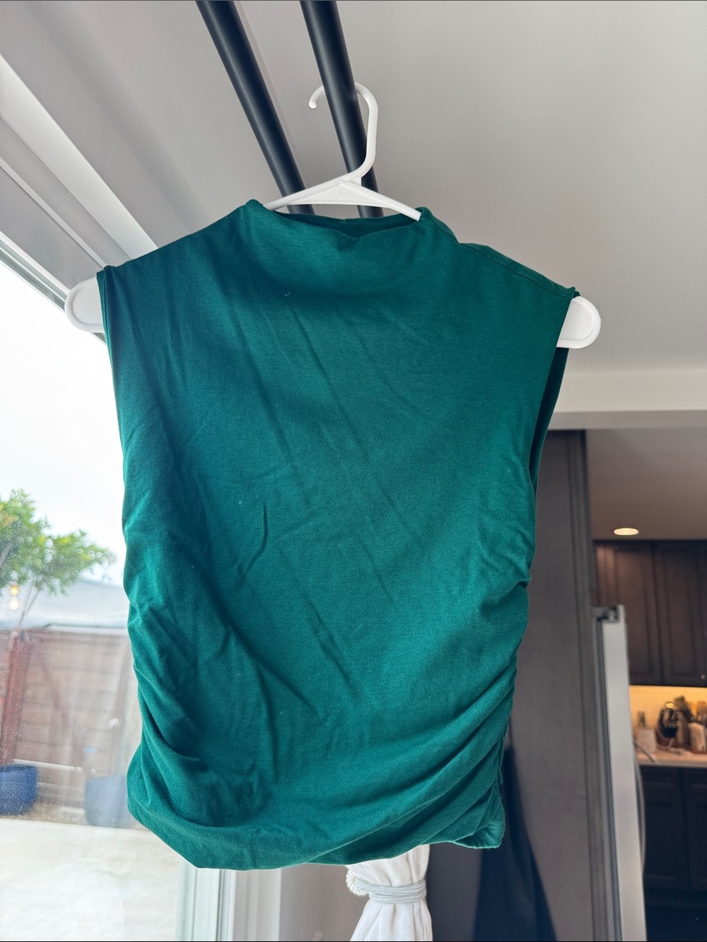 Abercrombie & Fitch Sleeveless Mock Neck Tank in Green